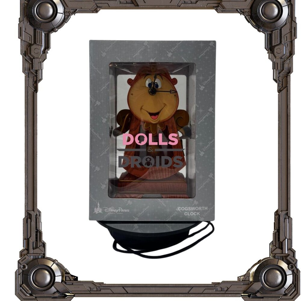 NEW Disney Parks Beauty and the Beast Cogsworth Clock 10" Working Clock Figurine